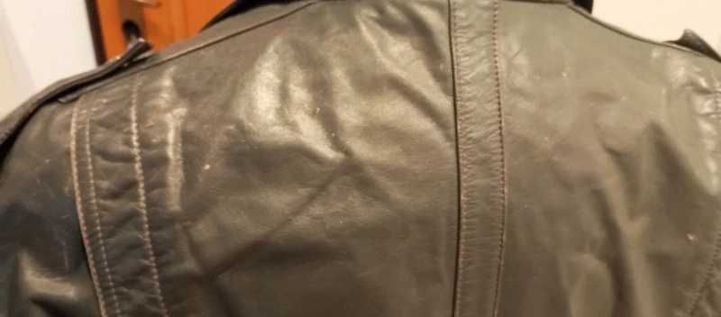 Blusão bomber vintage genuíno couro