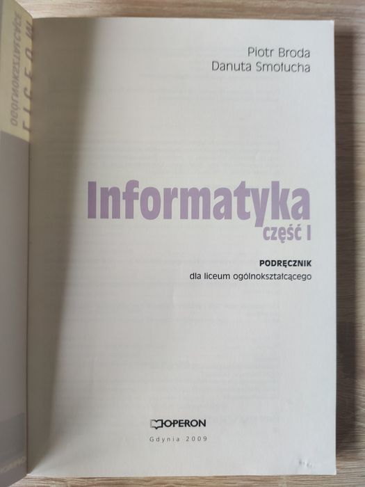 Informatyka podręcznik do liceum ogólnokształcące  Broda Smołucha
