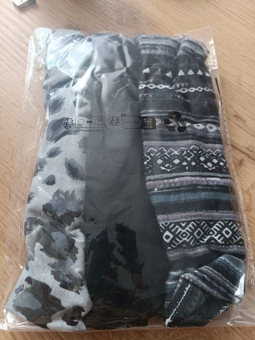 Szeroka opaska na głowę pochłaniająca pot, opaska sportowa, joga 3 szt