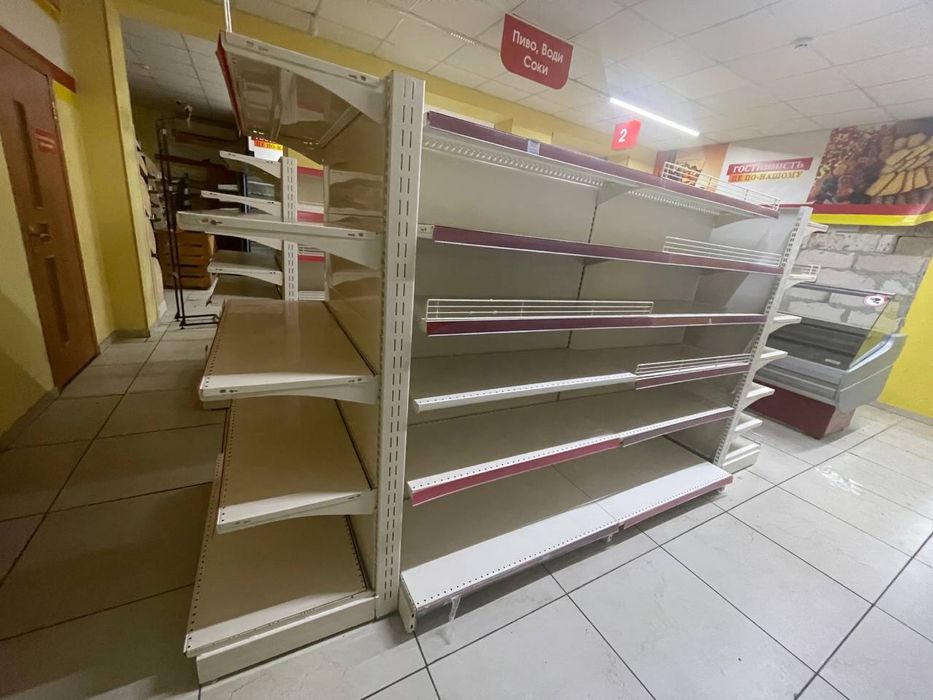 Стелажі торгові. Вітрини. Стелаж хлібний.Стелаж острівний.Modern Excpo