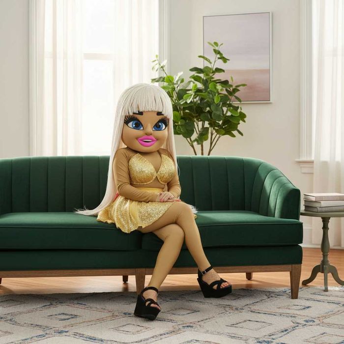 Biały Miś Tancerz Striptizer Alvaro lalka Jessica  – Żywa Maskotka