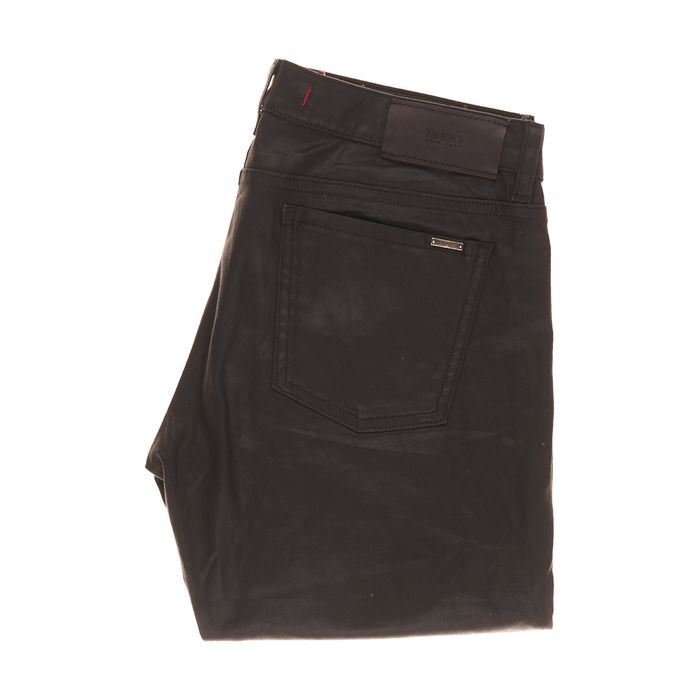 Spodnie Hugo Boss W28 L34 Damskie Slim Wet Look Black Czarne Woskowane