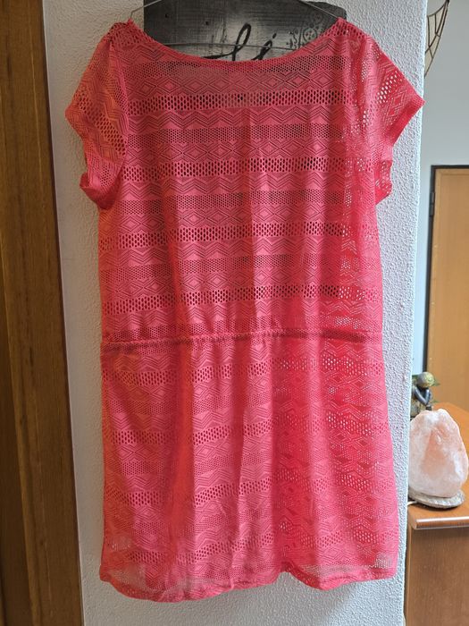 Vestido praia ou piscina renda Rosa L