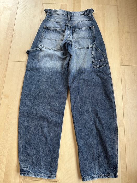 Spodnie jeans bershka 34 granatowe