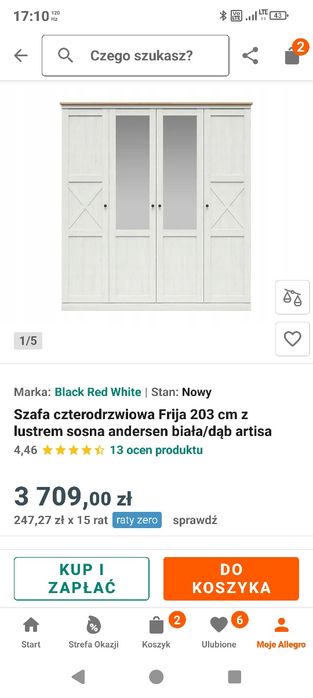 Szafa czterodrzwiowa