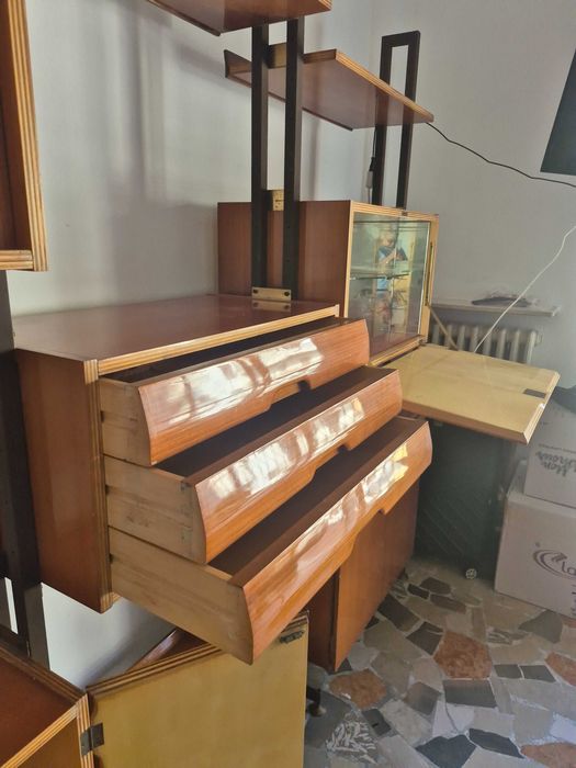 TEAK mebloscianka wloska, regal, biblioteka, barek komoda VINTAGE wloski modernizm lata 60