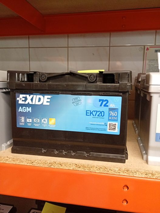 Akumulator Exide Ek 720  760A AGM nowy gwarancja kodowanie