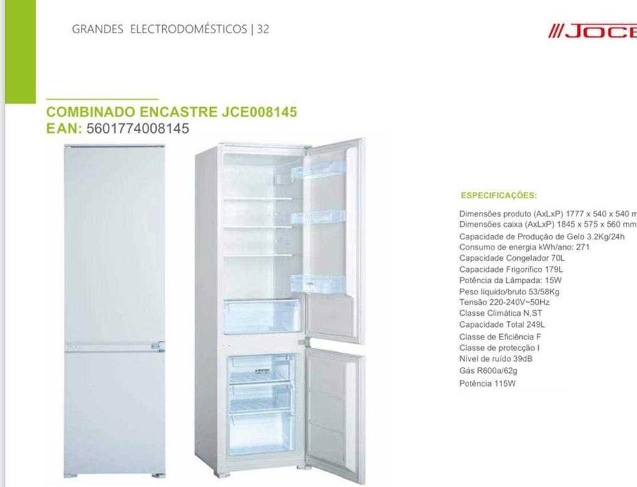 Combinado frigorífico/congelador de encastre Jocel
