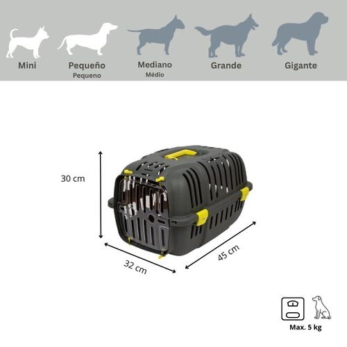 Transportadora de plástico para cães e gatos