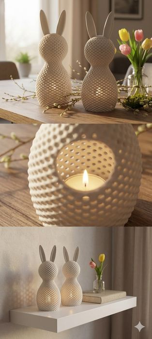 Wielkanocny Lampion Królik 3D Ripple – DOWOLNY KOLOR + RABATY!