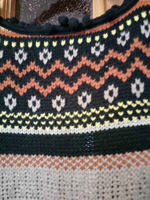 Cudny sweter,mega kolorystycznie,57 % wełny,Fighter,rozmiar XL