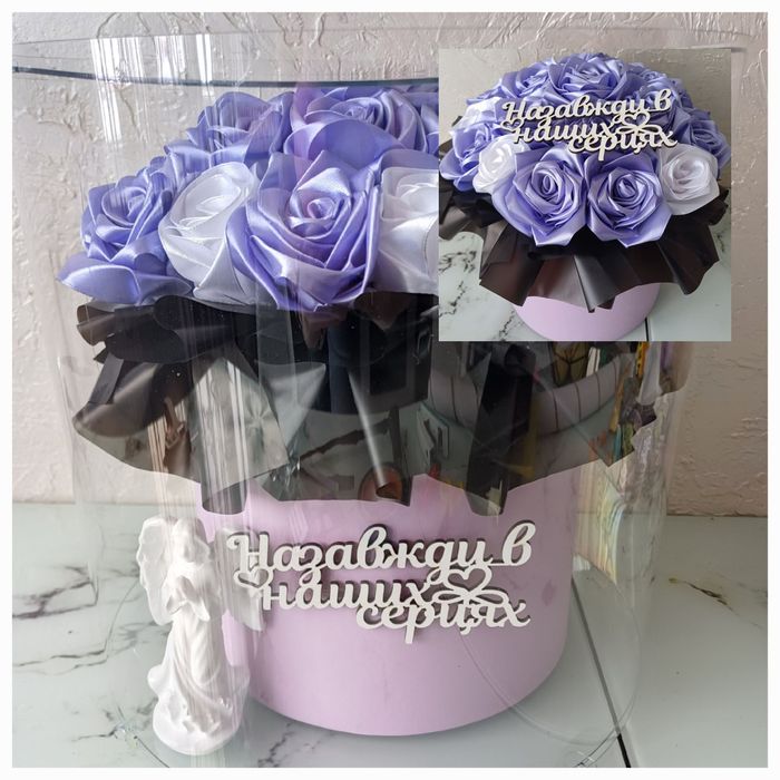 Букети з атласних стрічок