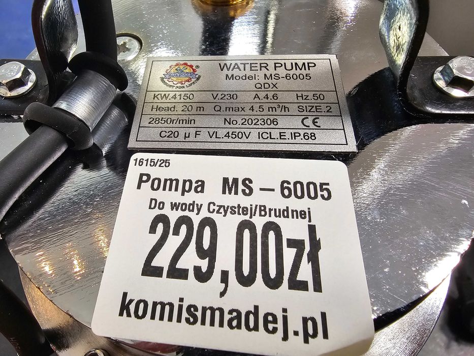 Pompa do wody Czystej/ Brudnej Meisser MS-6005 * Komis Madej Gorlice