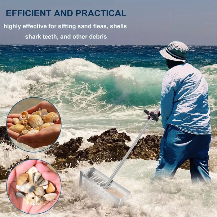 Sito do piasku ze stali nierdzewnej – łopatka do poszukiwań plażowych