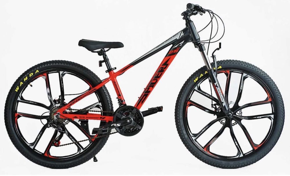 Велосипед на литих дисках 26" CORSO Spider SP-26800 чорно-червоний