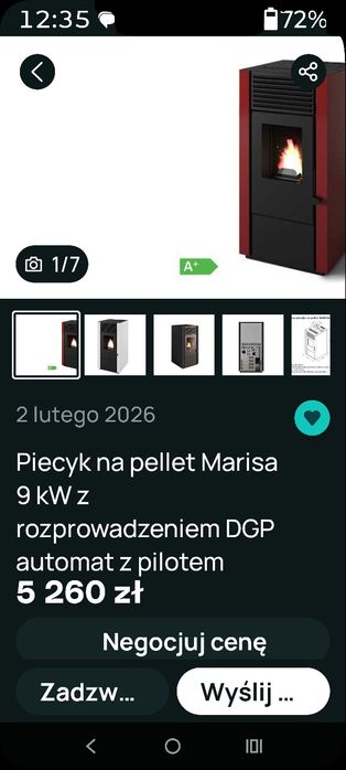 Sprzedam kominek na pellet