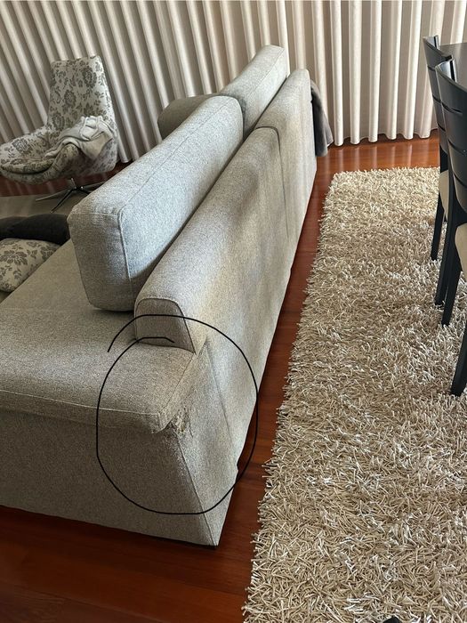 Sofá revestido a tecido!