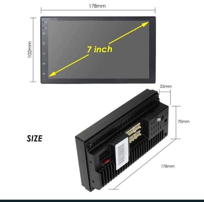 Auto-rádio 2 DIN Touchscreen 7"