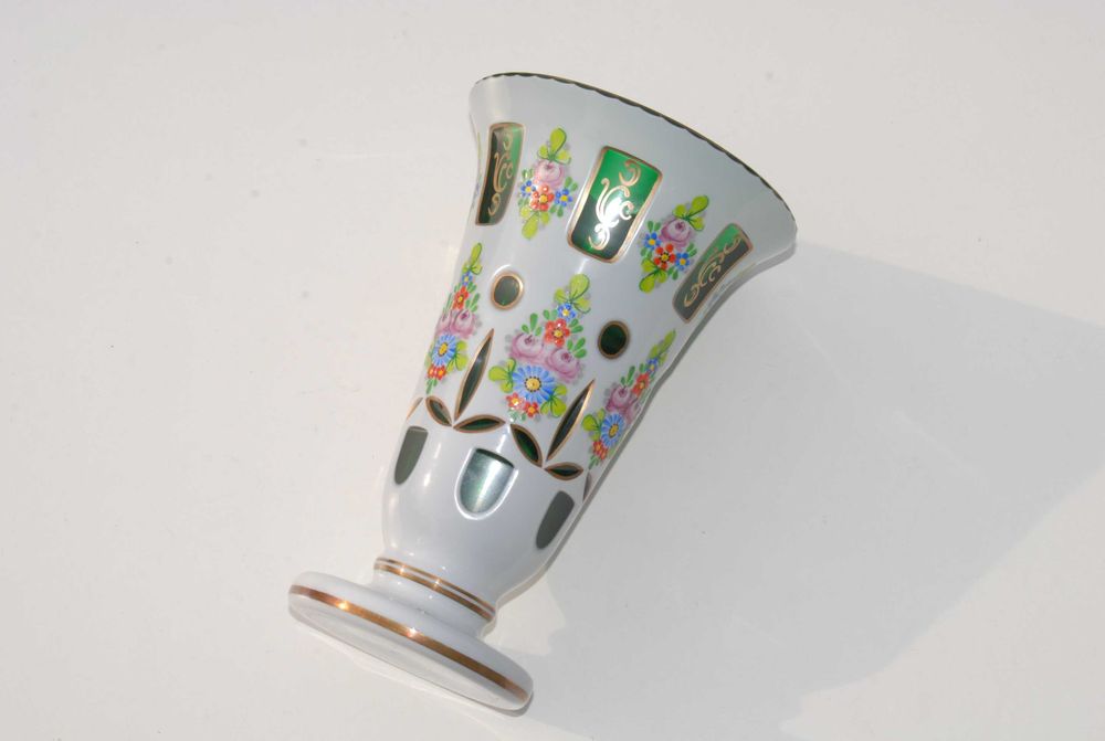 Stary wazon wazonik secesyjny szkło Bohemia antyk