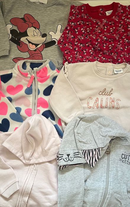 Zestaw ubrań dla dziewczynki rozmiar 74