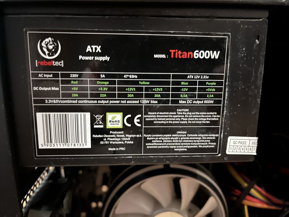 Komputer gamingowy i5 gtx 1050 ti 4gb 8gb ram ssd 1TB