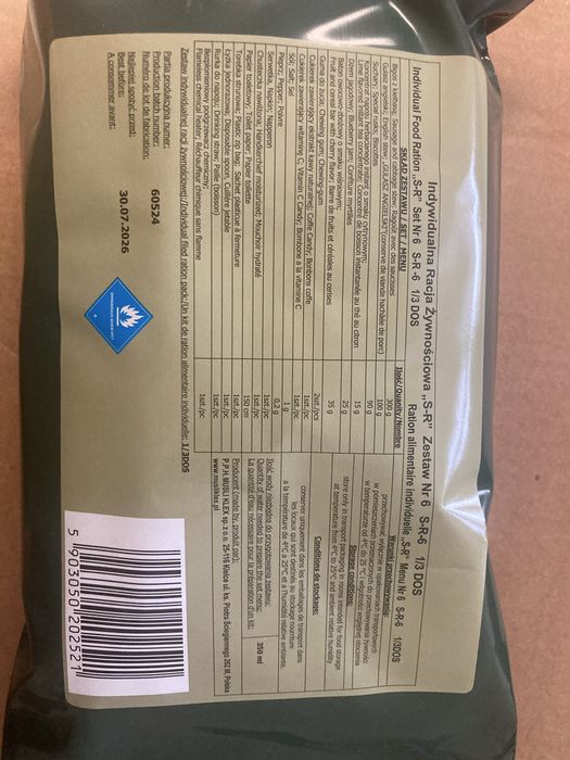 Racja żywnościowa 18x