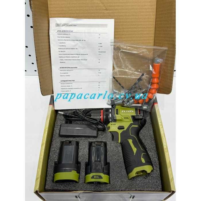 Акумуляторний дриль-шуруповерт Eltos ДА-16Li BL / Eltos ДА-16DFR BL
