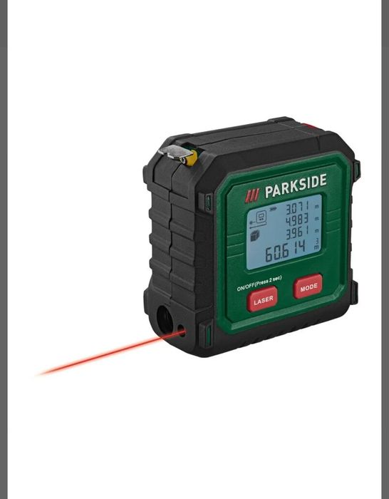 Medidor de distância a laser com fita métrica de 4 V parkside