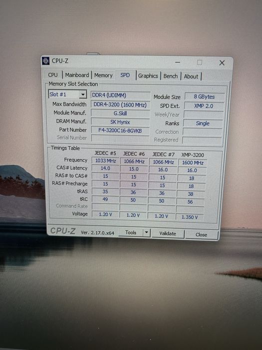 Оперативна памʼять G.Skill Ripjaws V DDR4-3200 2*8Gb