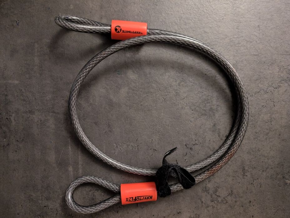 Kryptonite KryptoFlex – linka stalowa 10mm / 120cm – stan dobry