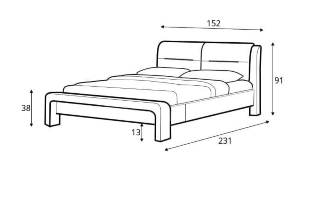 Łóżko tapicerowane ekoskóra ze stelażem i materacem 120 x 200