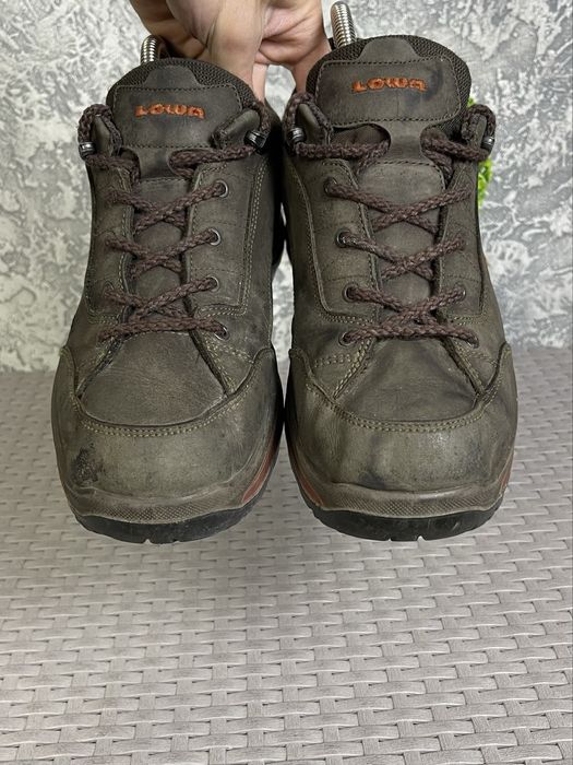 Lowa gore-tex ботинки 42 размер кожаные трекинговые коричневые