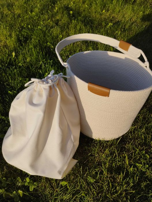 корзина-сумка з бавовняного шнура