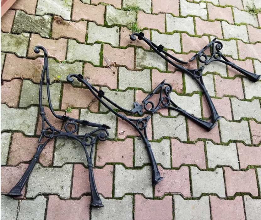 Nogi do ławki żeliwne USZKODZONE
