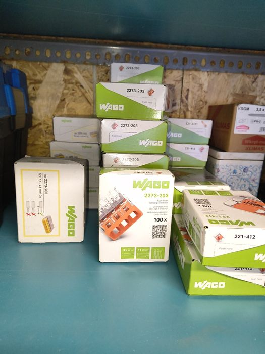 Złączki wago 3 x 2,5 kwadrat 100 sztuk