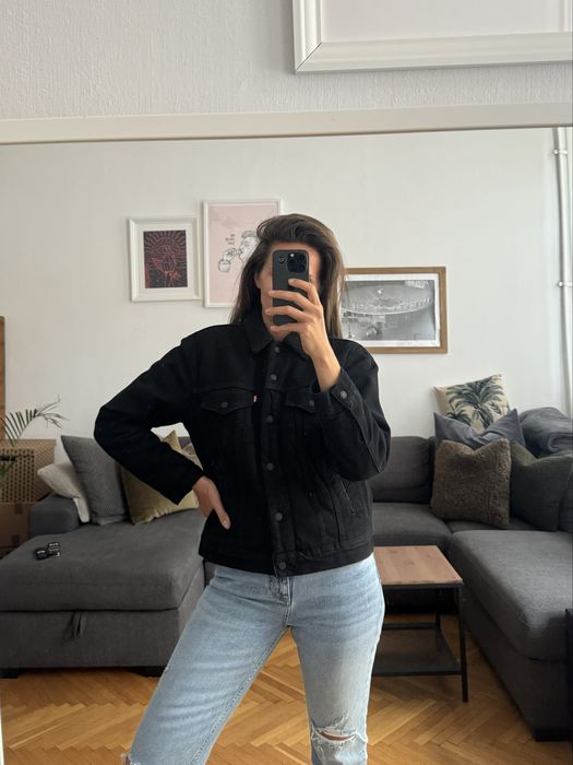Levi’s Sherpa Trucker, Kurtka jeansowa, czarna, roz. M