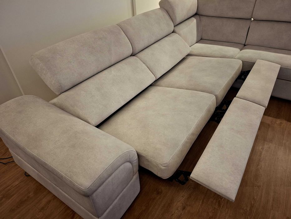 Sofá de Sala Premium - com chaise long e 2 relax