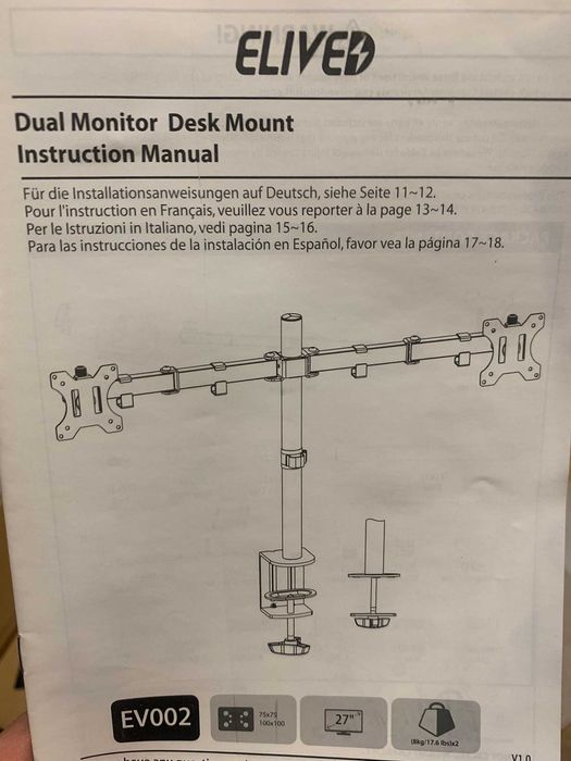 Uchwyt do monitorów PC - podwójny