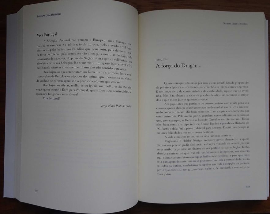 Páginas Com História de Jorge Nuno Pinto da Costa
