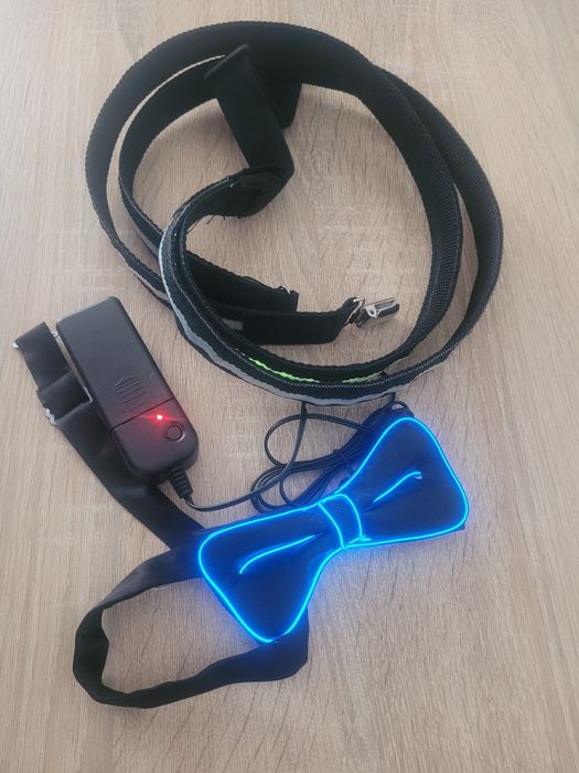Zestaw mucha oraz szelki led impreza