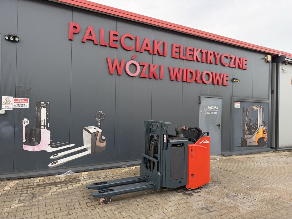 Paleciak elektryczny D 12 Sp 2019 r 1200 kg 170 cm wózek Linde Rydwan