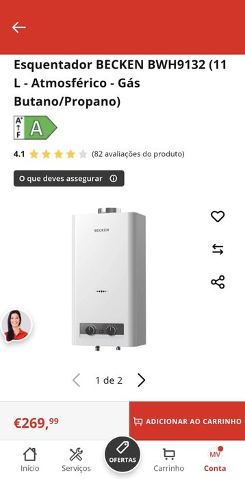 Esquentador NOVO na garantia