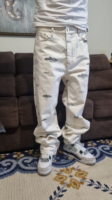 Corteiz Alcatraz Pattern Denim Jeans