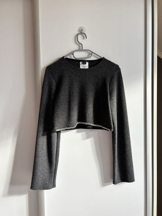 Crop top z długim rękawem