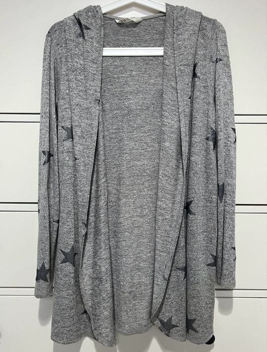 H&m 170 sweter z kapuzą narzutka w gwiazdki stan idealny