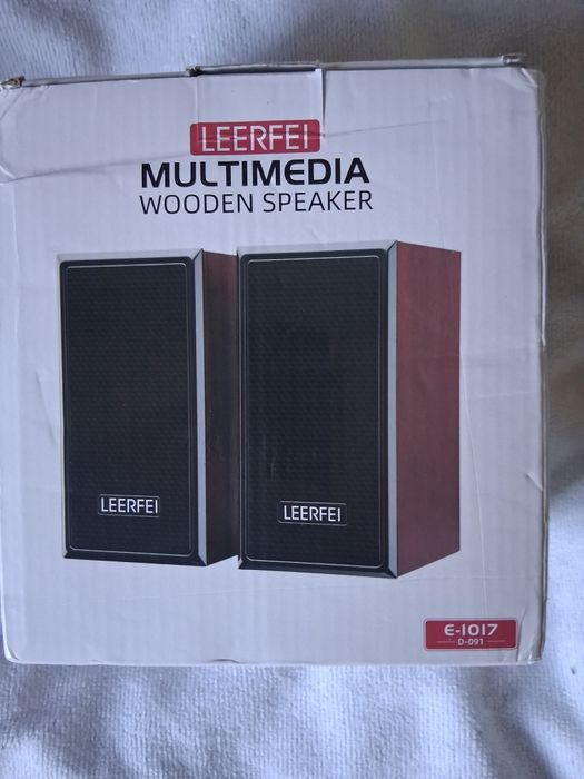 Colunas Multimédia em madeira Wooden Speaker Leerfei