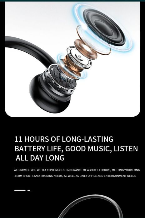 Сірі наушники Xiaomi Real Bone Conduction Sport B8 (кісткові)