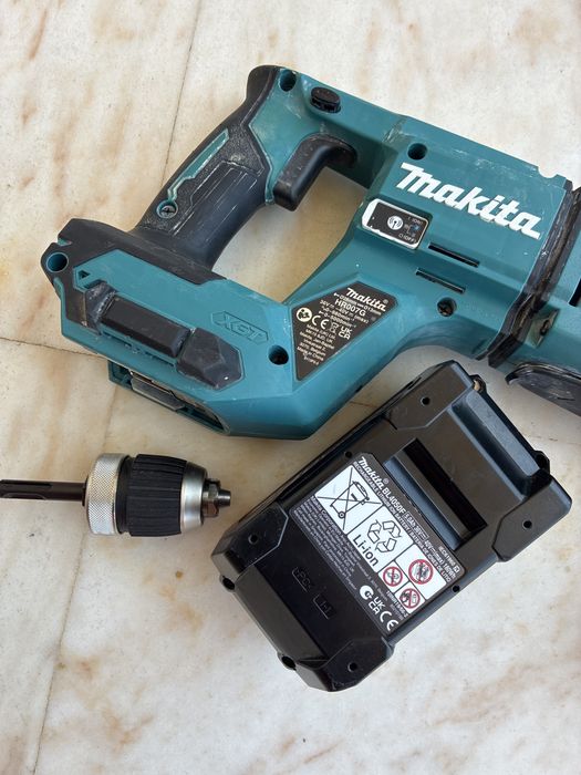 Makita HR007G XGT 40V + Bateria 5.0Ah + Adaptador SDS + 3 Misturadores | Kit Profissional | Excelente Estado SEM FIO