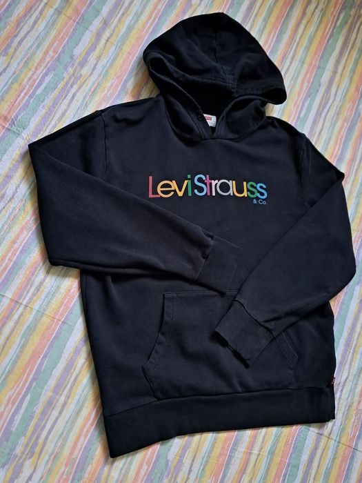 Levi's-Levi Strauss&Co. чорне жіноче худі з капюшоном і кишенями — zdjęcie 3