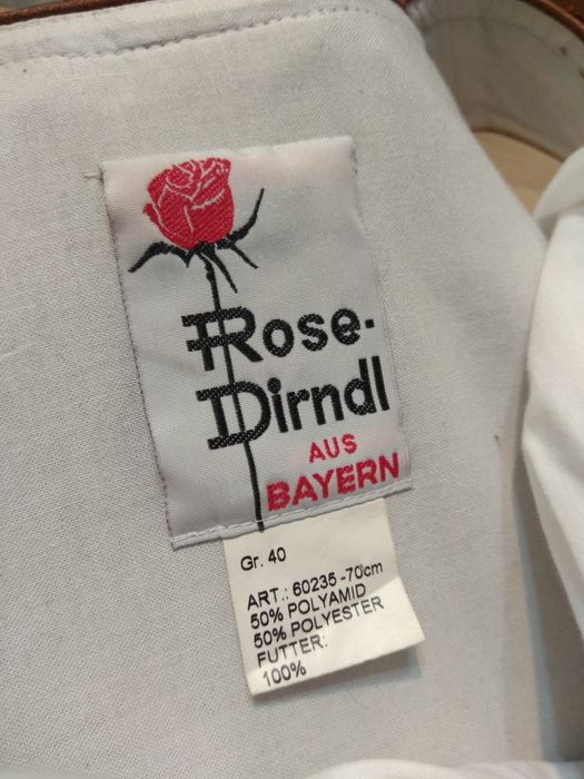 Dirndl Bawaria Oryginalny Strój Sukienka Fartuszek Bluzeczka